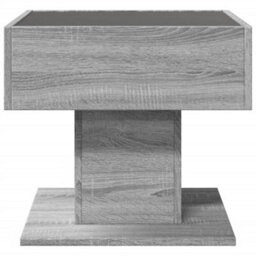 Berkfield Coffee Table With Led Grey Sonoma 50X50X45 Cm Engineered Wood - thumbnail 6