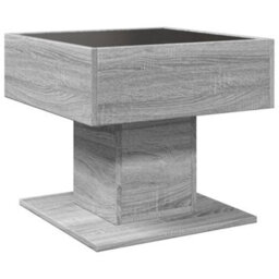 Berkfield Coffee Table With Led Grey Sonoma 50X50X45 Cm Engineered Wood - thumbnail 8