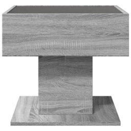 Berkfield Coffee Table With Led Grey Sonoma 50X50X45 Cm Engineered Wood - thumbnail 7