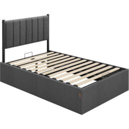 Small Double Ottoman Bed Frame With Lift-Up Storage, Hydraulic Storage Bed, Slate Grey - thumbnail 7