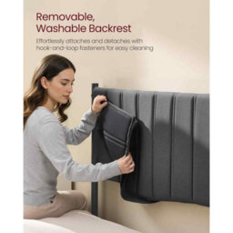 Small Double Ottoman Bed Frame With Lift-Up Storage, Hydraulic Storage Bed, Slate Grey - thumbnail 5