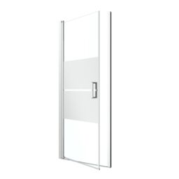 GoodHome Ledava Chrome Effect Mirror Strip Pivot Shower Door (H)195Cm (W)80Cm - thumbnail 4