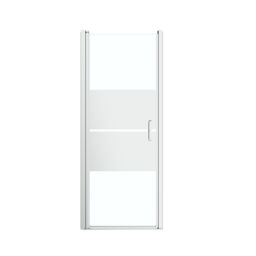 GoodHome Ledava Chrome Effect Mirror Strip Pivot Shower Door (H)195Cm (W)80Cm - thumbnail 3