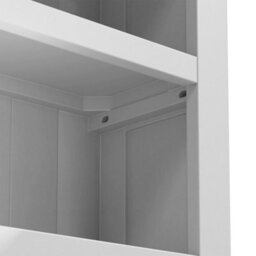 Farro Grey 3 Tier Small Bookcase - Painted With Oak Top - By Roseland Furniture - thumbnail 4
