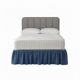 Base Valance Polycotton Sheet For Divan Beds Easy Care Bed Base Cover Mid Blue - thumbnail 2