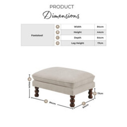 Furniturebox Uk Monroe Brown Faux Leather Footstool - thumbnail 2