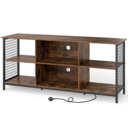 Tv Stand For 65 Inch  Tvs 3 Tier Entertainment Center W/power Outlets - thumbnail 5