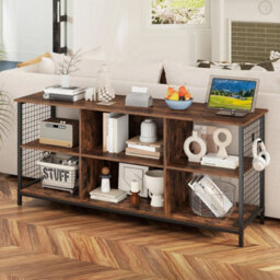 Tv Stand For 65 Inch  Tvs 3 Tier Entertainment Center W/power Outlets - thumbnail 6