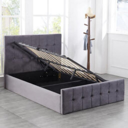 Kosy Koala Ottoman Bed 4Ft6 Grey Velvet Double Bed Frame Storage Gas Milano Side Lift Bed - thumbnail 4