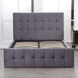 Kosy Koala Ottoman Bed 4Ft6 Grey Velvet Double Bed Frame Storage Gas Milano Side Lift Bed - thumbnail 6