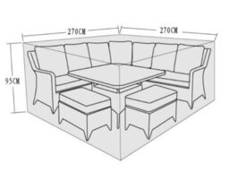 Signature Weave Jessica Large Corner Sofa Set Cover Sarah Constance 270X270X95Cm - thumbnail 1