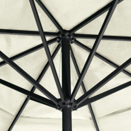 Berkfield Outdoor Parasol With Aluminium Pole 600 Cm Sand White - thumbnail 4