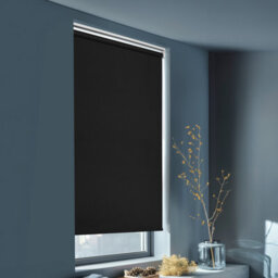 GoodHome Boreas Corded Black Blackout Roller Blind (W)60Cm (L)180Cm - thumbnail 1