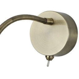 Britalia Br9917Ab Led Antique Brass Flexible Switched Modern Reading Wall Light - 0.8W 30Lm 6500K - Ip20 - Uk Approved - thumbnail 3
