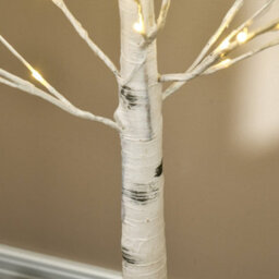 5Ft Artificial White Birch Tree With Pre Lit Led Light - thumbnail 4