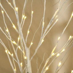 5Ft Artificial White Birch Tree With Pre Lit Led Light - thumbnail 3