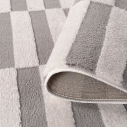 The Rugs Loft Light Grey And Ivory Striped Living Room Area Rug And Runners Soft Pile - thumbnail 6