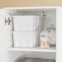 Sobuy Bzr216-W,tall Bathroom Cabinet With 1 Drawer Functional ,white,w40Xd38Xh180 - thumbnail 8