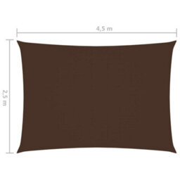 Berkfield Sunshade Sail Oxford Fabric Rectangular 2.5X4.5 M Brown - thumbnail 6