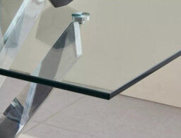 Kosy Koala Glass Dining Table With Chrome Legs, Rectangle, Living / Dining Room, Kitchen, Furniture - thumbnail 6