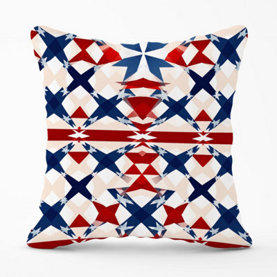 Warren Reed Designer American Flag Abstract Pattern Outdoor Cushion 45Cm X 45Cm - image 1