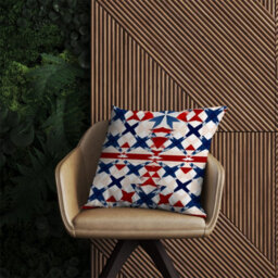 Warren Reed Designer American Flag Abstract Pattern Outdoor Cushion 45Cm X 45Cm - thumbnail 2