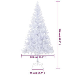 Berkfield Artificial Christmas Tree With Steel Stand 210 Cm 910 Branches - thumbnail 8