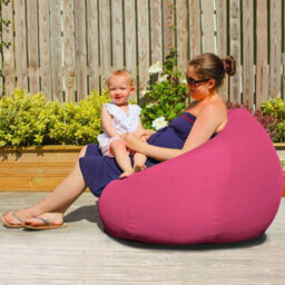 rucomfy Beanbags Rucomfy Indoor Or Outdoor Adults Water Resistant Slouchbag - Pink Beanbag Chair - thumbnail 1