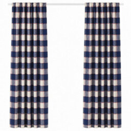 "Smart Living Gingham Check Curtains Pair With Tie Backs - Classic Checked Print- Blue/red - 66""x72""" - thumbnail 4