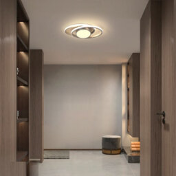Pheashine Silver Aluminium Led Flush Mount Ceiling Light 39W Stepless Dimmable 3000 6500K Remote For Living Room, Bedroom, Kitchen - thumbnail 5