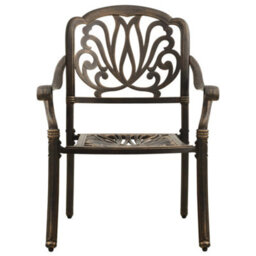Berkfield 3 Piece Bistro Set Cast Aluminium Bronze - thumbnail 5