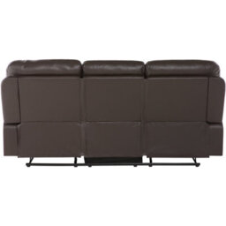 Beliani Manual Recliner Sofa 3 Seater Bergen Faux Leather Brown - thumbnail 8