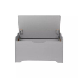 Urbn-Living Urbnliving 76Cm Width Ottoman Grey Wooden Storage Chest Bench Stool Seat Trunk Toy Box - thumbnail 5