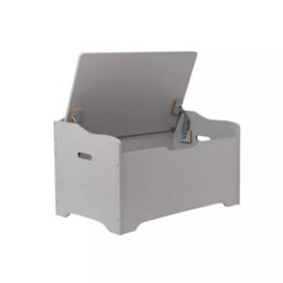 Urbn-Living Urbnliving 76Cm Width Ottoman Grey Wooden Storage Chest Bench Stool Seat Trunk Toy Box - thumbnail 4