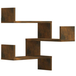 Vidaxl Wall Corner Shelves 2 Pcs Smoked Oak 40X40X50 Cm Engineered Wood - thumbnail 2