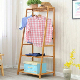 Wooden Clothes Rail  Shoe Bag Hat Living Room - thumbnail 4