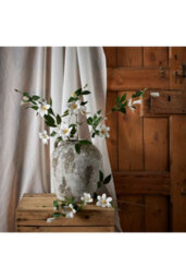 White Florida Clematis Artificial Flower Stem For Elegant Floral Arrangements - thumbnail 3