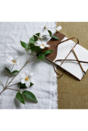 White Florida Clematis Artificial Flower Stem For Elegant Floral Arrangements - thumbnail 1