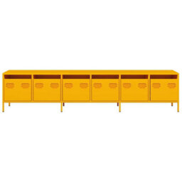 Vidaxl Tv Cabinet Mustard Yellow 202X39X43.5 Cm Cold-Rolled Steel - thumbnail 5
