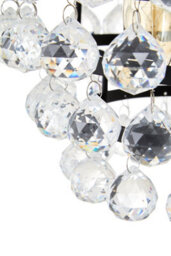 Orsina Clear Crystal Floor Lamp With Black Metal Frame, Elegant Transitional Floor Lamp With Crystal Beads - thumbnail 3