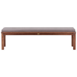 Beliani Garden Bench With Cushion Monsano 170 Cm Eucalyptus Wood Grey - thumbnail 1