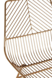 Orsina Interioirs By Premier Comfortable Small Gold Metal Wire Chair, Sturdy Metal Chair For Kitchen, Outdoor Tapered Chair For Patio - thumbnail 8
