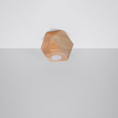 Sollux Lighting Woody Wood Natural 1 Light Classic Ceiling Light - image 1
