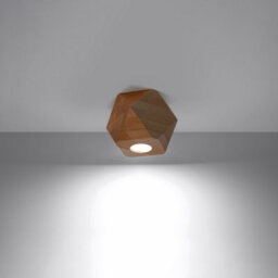 Sollux Lighting Woody Wood Natural 1 Light Classic Ceiling Light - thumbnail 2