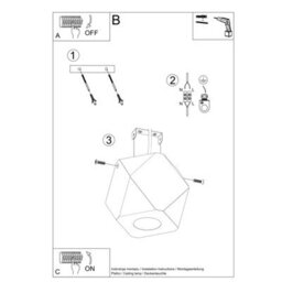 Sollux Lighting Woody Wood Natural 1 Light Classic Ceiling Light - thumbnail 5