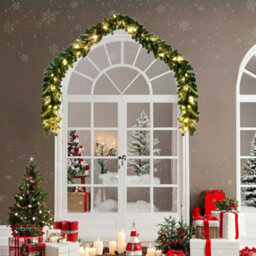 Berkfield Stylish Christmas Garland With Led Lights 20 M - thumbnail 3