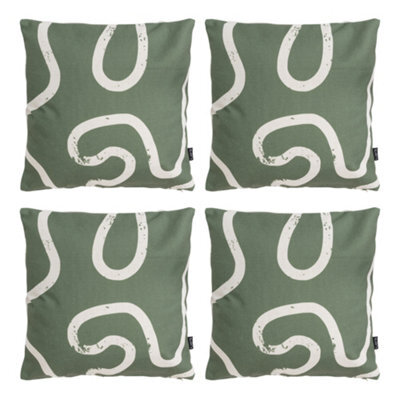 icon Indoor And Outdoor Squiggle Kyoto Set Of 4 Waterproof Filled Cushion - image 1