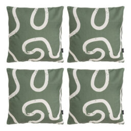 icon Indoor And Outdoor Squiggle Kyoto Set Of 4 Waterproof Filled Cushion - thumbnail 1