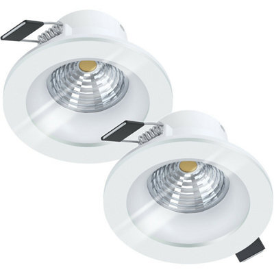 2 Pack White Led Recessed Downlight For Walls And Ceilings - 6W Modern Spotlight - image 1