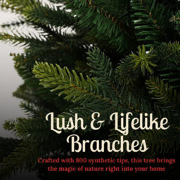 Evre Brunswick Spruce Extra Bushy Artificial Christmas Tree 6 Ft 180Cm 800 Tips - 4/5/6/7/8 Ft Available - thumbnail 5